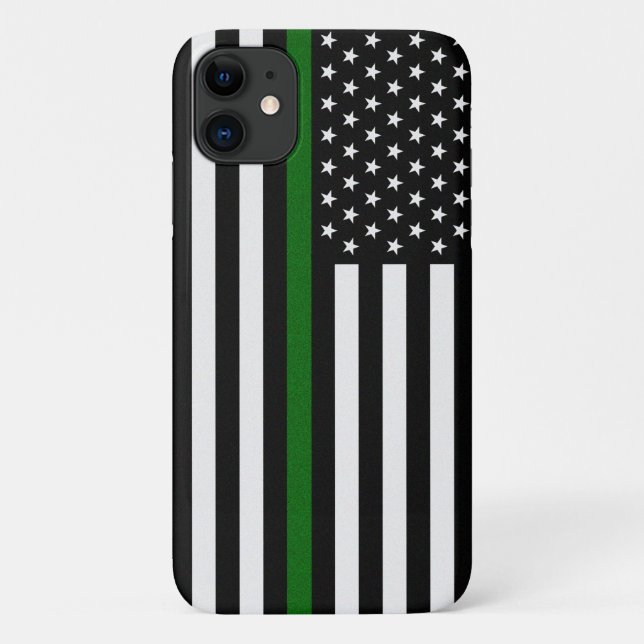 Thin Green Line Border/Animal/Park Flag Case-Mate iPhone Case (Back)