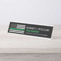 Thin Green Line Flag Customized