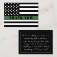 Thin Green Line Flag Military Appreciation