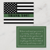 Thin Green Line Flag Military Appreciation