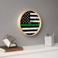 Thin Green Line Flag: Patriotic Military Veterans