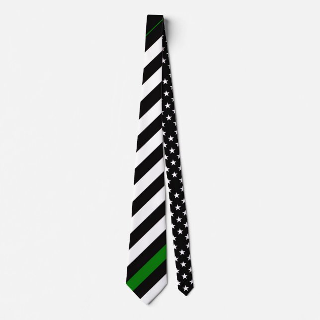 Thin Green Line Flag (United States) Tie (Front)