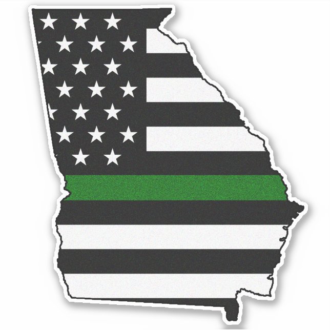 Thin Green Line Georgia Flag (Front)