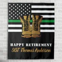 Thin Green Line Personalised Military Retirement