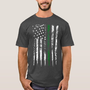 Thin Green Line US Flag Federal Law Enforcement Ag T-Shirt