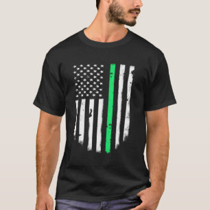 Thin Green Line Usa American Flag Jacket Top