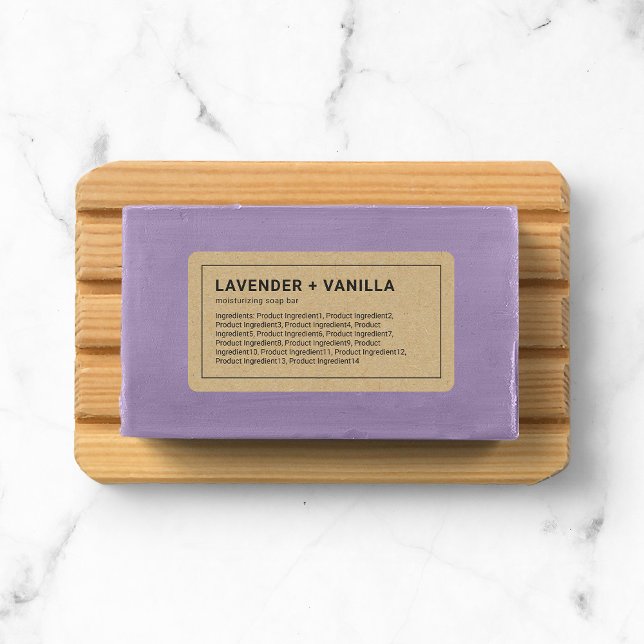 Thin Grey Border Kraft Ingredients Product Label (Creator Uploaded)