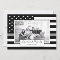 Thin Grey Line American Flag Photo
