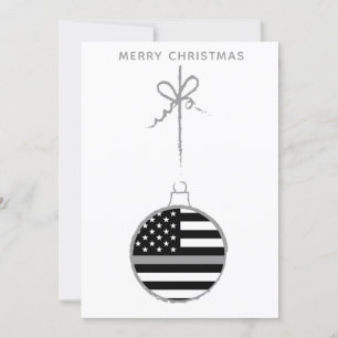 Thin Grey Line Christmas Correctional Officer Holiday Card
