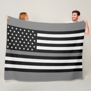 Thin Grey Line Correctional Officer Flag Fleece Blanket