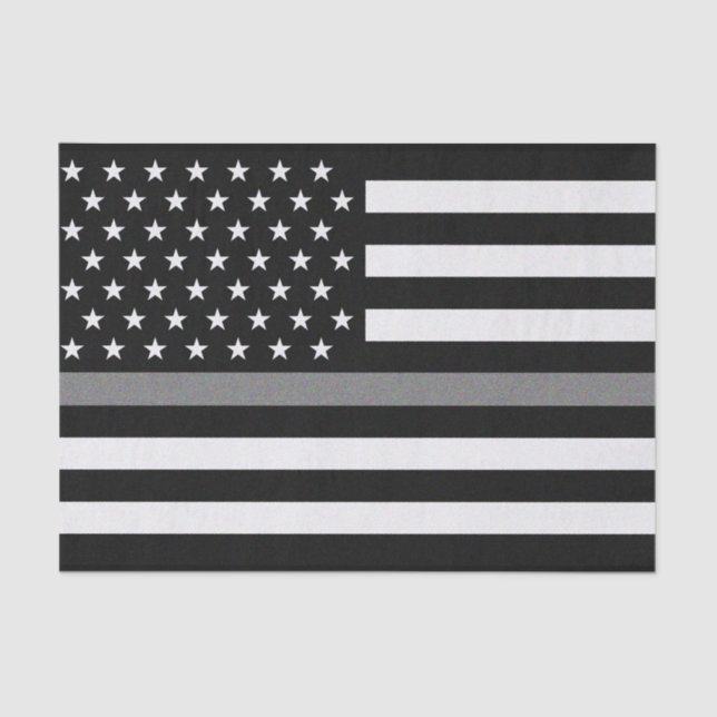 Thin Grey Line Correctional Officer Flag Tissue Paper (Front)