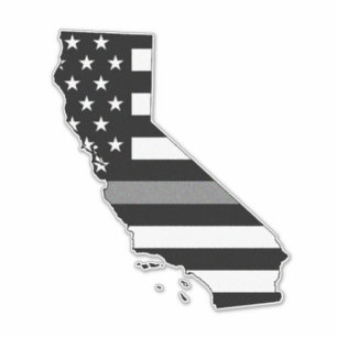 Thin Grey Line Flag California