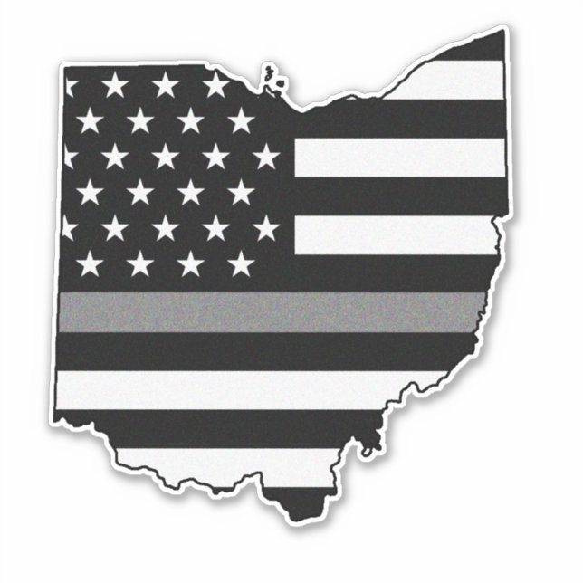 Thin Grey Line Flag Ohio (Front)
