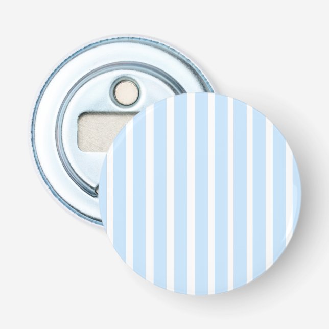 Thin Light Blue Stripes Bottle Opener (Front)