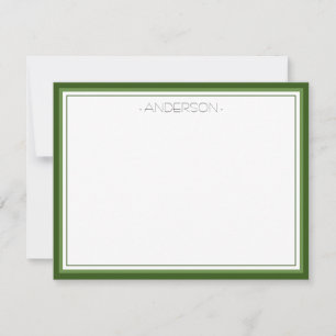 Thin Line font Green Border Classic Card