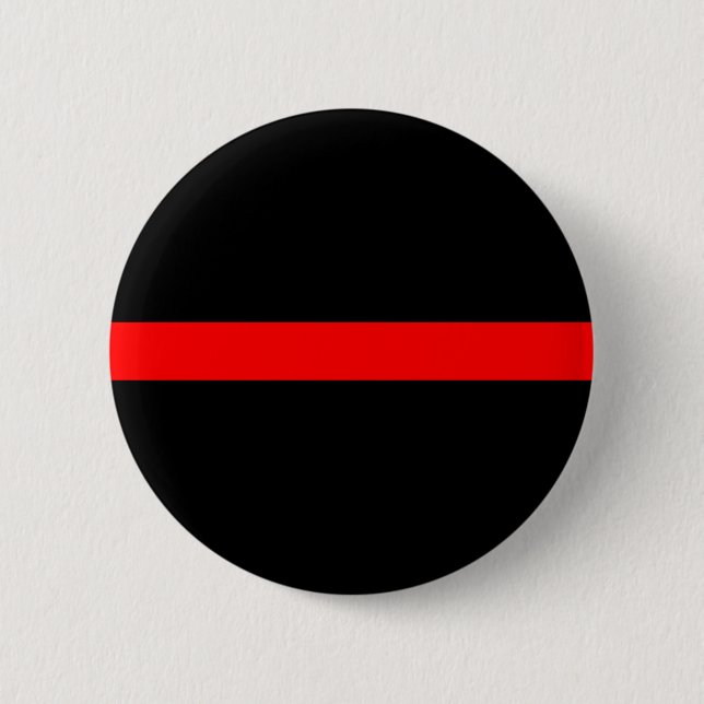Thin Red Line 6 Cm Round Badge (Front)