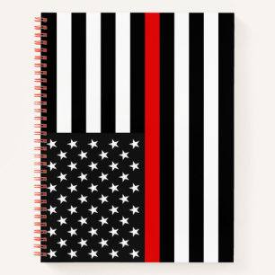Thin Red Line American Flag Notebook