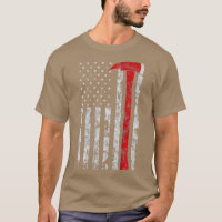 Thin red line Axe American flag Patriot Firefighte