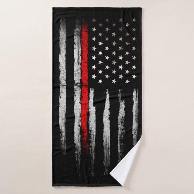 Thin Red Line Bath Towel (Bath Towel)