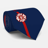 Thin Red Line Fire Rescue Custom Initials Navy