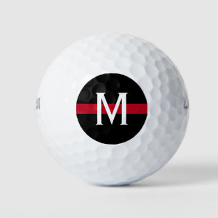Thin Red Line Firefighter Monogrammed Golf Balls