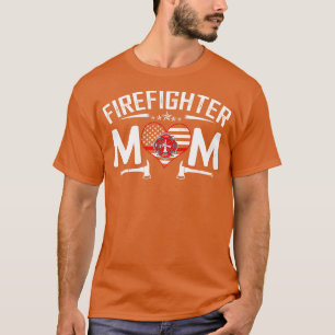 Thin Red Line Firefighter Mum Proud Moms Mothers T-Shirt
