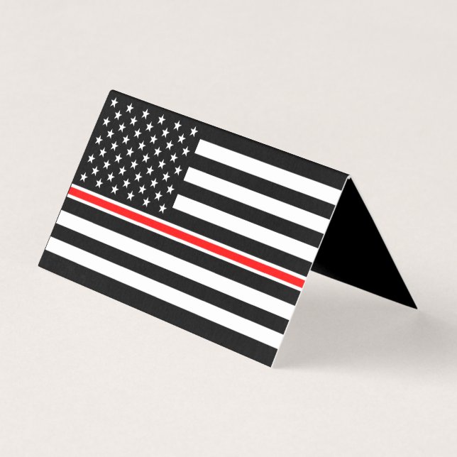 Thin Red Line Flag: Firefighter Hero Memorial (Back)