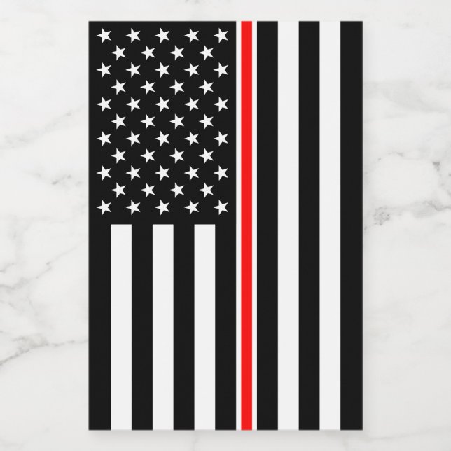 Thin Red Line Flag: Firefighter Hero Memorial Food Label (Single Label)