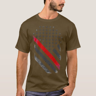 Thin Red Line Flag For Firefighters  T-Shirt