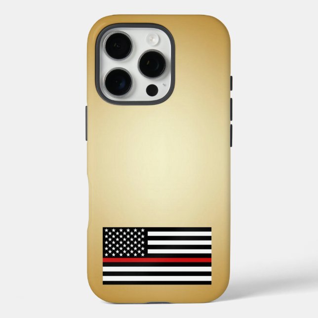 Thin Red Line Gold Gradient Case-Mate iPhone Case (Back)