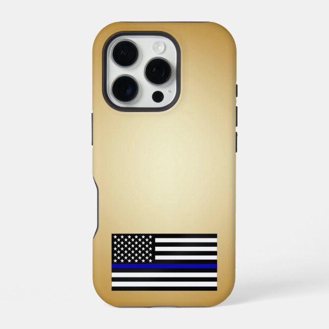 Thin Red Line Gold Gradient iPhone Case (Back)