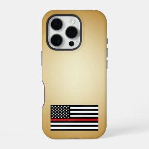 Thin Red Line Gold Gradient iPhone 16 Pro Case