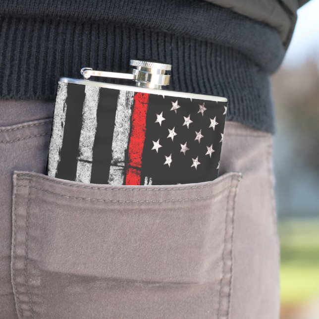 Thin Red Line Hip Flask (In Situ)