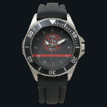 Thin Red Line Maltese Cross Firefighter Watch<br><div class="desc">You are part of the brotherhood and sisterhood of fire rescue. Celebrate with a modern and stylish gift item for yourself or for the favourite firefighter in your life.</div>