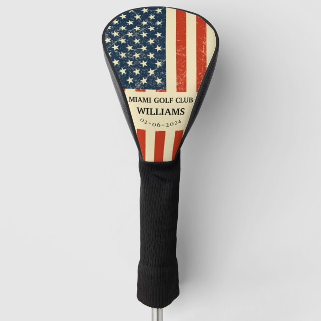 Thin Red Line Personalised Firefighter Monogram Go Golf Head Cover (Front)