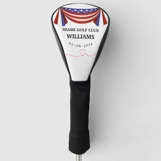 Thin Red Line Personalised Firefighter Monogram Go Golf Head Cover (Front)