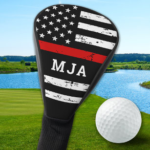 Thin Red Line Personalised Firefighter Monogram Golf Head Cover