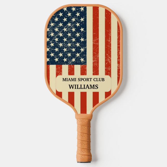 Thin Red Line Personalised Firefighter Monogram  Pickleball Paddle (Front)