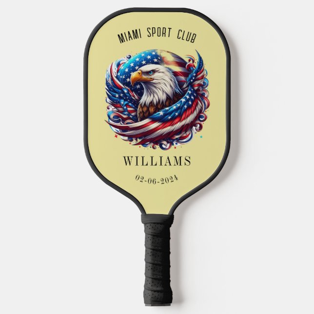 Thin Red Line Personalised Firefighter Monogram  Pickleball Paddle (Front)