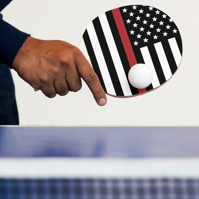 Thin Red Line USA Flag Firefighter Fire Department Ping Pong Paddle (Insitu)