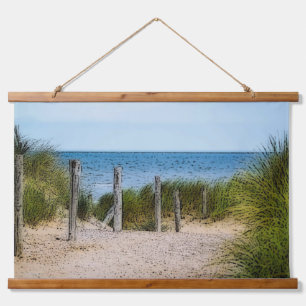 Thin, Sea, Fence Hanging Tapestry