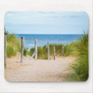 Thin, Sea, Fence Mouse Pad