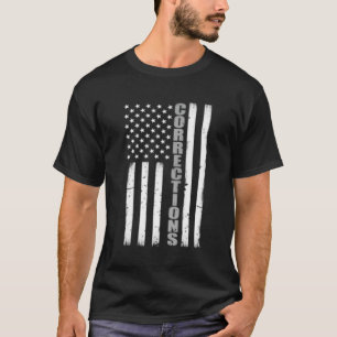 Thin Silver Line Corrections Flag T-Shirt