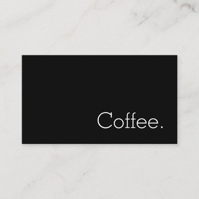 Thin Simple Light Word Loyalty Coffee Punchcard Card (Front)