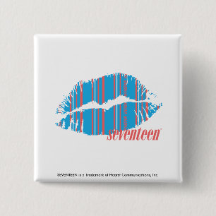 Thin Stripes Aqua 15 Cm Square Badge