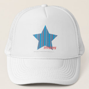 Thin Stripes Aqua 2 Trucker Hat