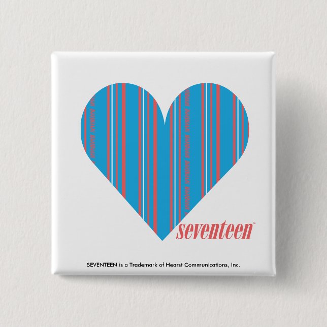 Thin Stripes Aqua 3 15 Cm Square Badge (Front)