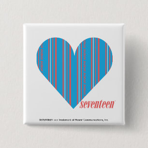 Thin Stripes Aqua 3 15 Cm Square Badge