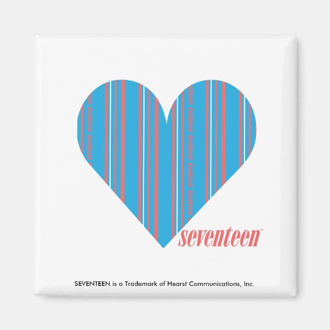 Thin Stripes Aqua 3 Magnet (Front)