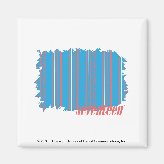 Thin Stripes Aqua 4 Magnet (Front)
